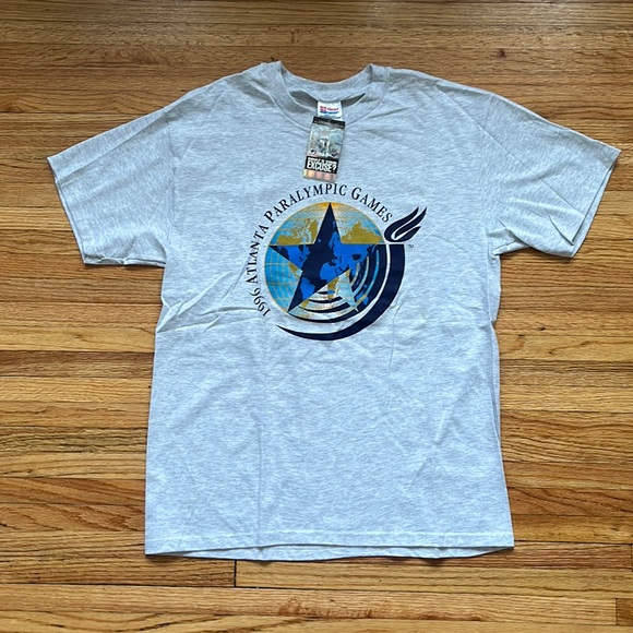 Vintage 1996 Atlanta Paralympic Games T-Shirt / New / Large - Picture 1 of 11